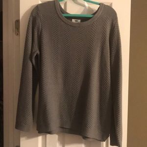 Gray Old Navy sweater.